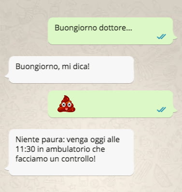 Screenshot Whatsapp-Emoji Cacca Sangue